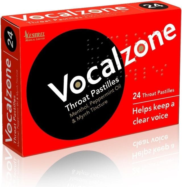 Vocalzone Throat Pastilles – Natural Relief for Sore Throat & Cough, 24 Pieces (Pack of 2)