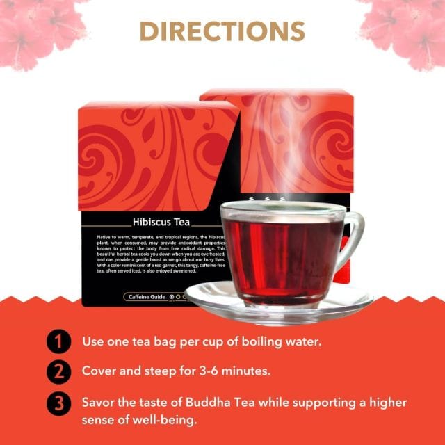 Buddha Teas Hibiscus Organic Herbal Tea – 18 Tea Bags, Fruity & Tart Antioxidant-Rich Tea - Image 3