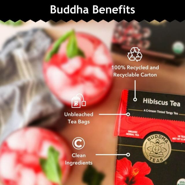 Buddha Teas Hibiscus Organic Herbal Tea – 18 Tea Bags, Fruity & Tart Antioxidant-Rich Tea - Image 2