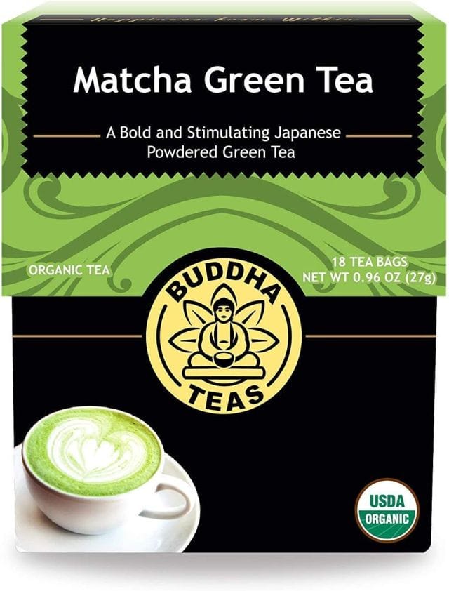 Buddha Teas Organic Matcha Green Tea – 18 Teabags, Antioxidant-Rich, Boosts Energy & Focus
